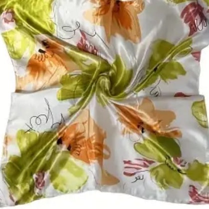 Satin scarf gift wrap