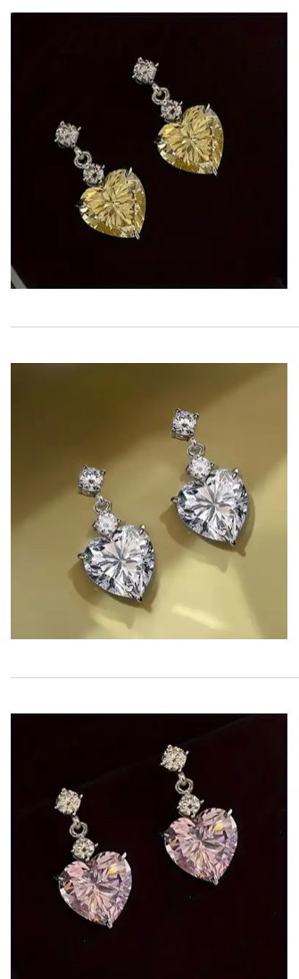 Résultats des boucles d'oreilles en forme de cœur en zircone