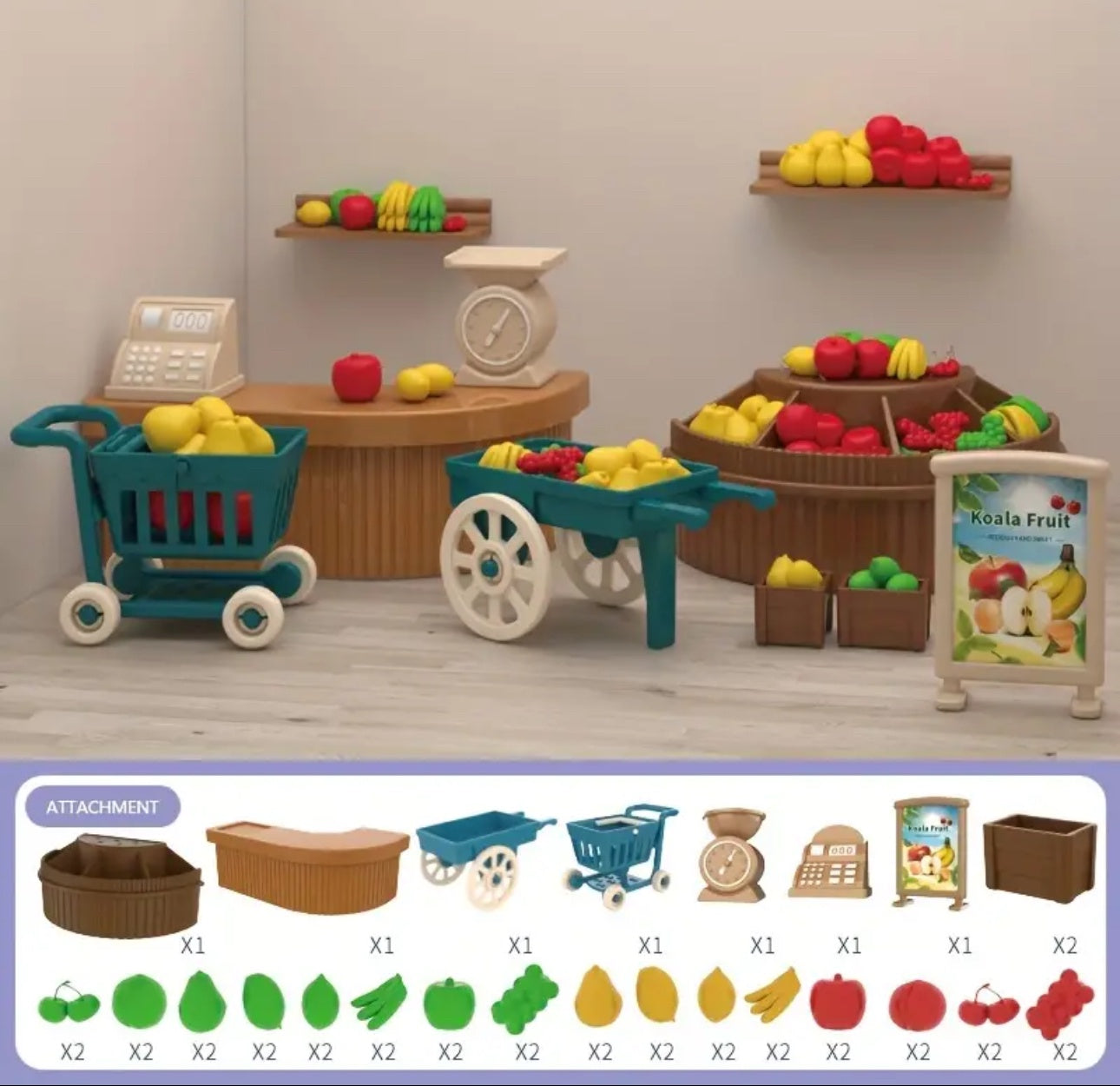 Miniature Fruit store model