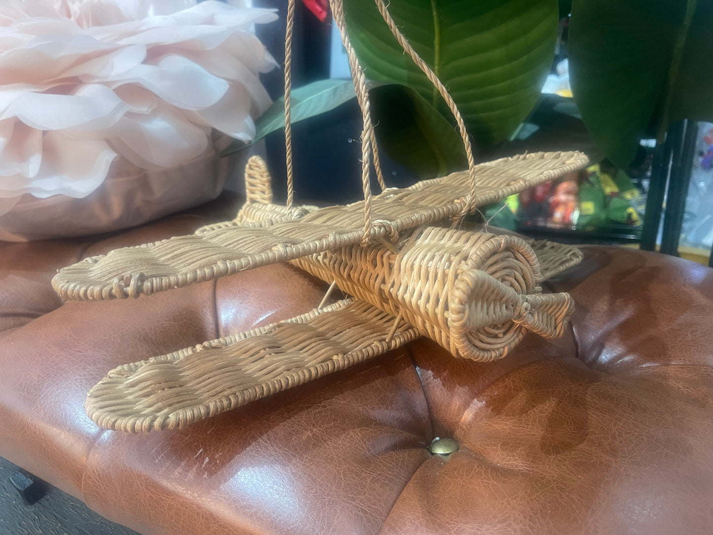 Wicker Hanging Aeroplane