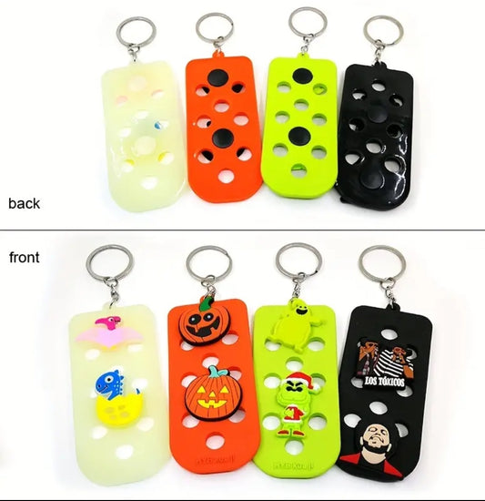 Glow in the dark keychain for shoe charms