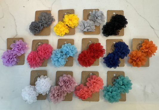 Flower hair clips