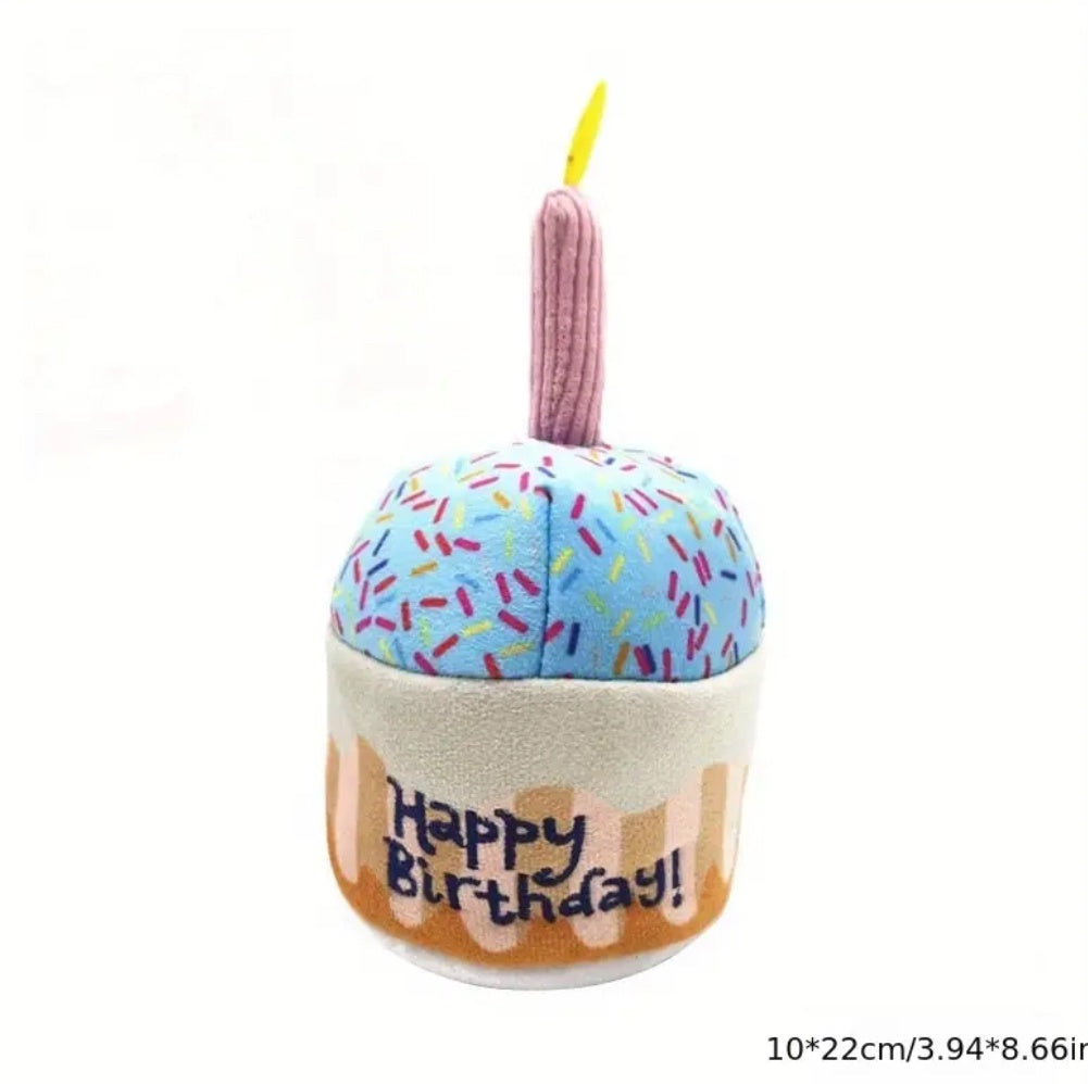 Birthday cupcake squeaky toy