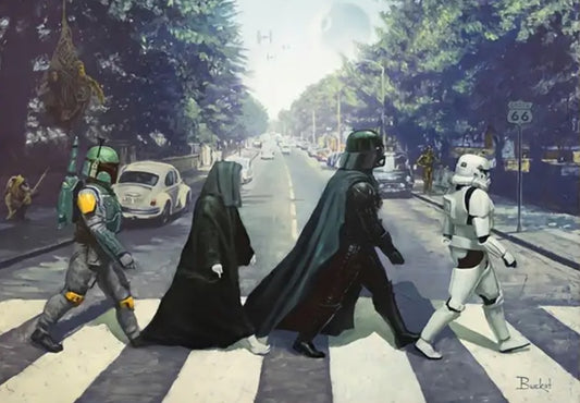 Parody of Crossing Abbey Road Canvas Print