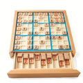 Plateau de puzzle en bois Sudoku avec tiroir