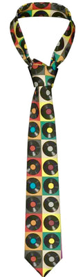Cravate pour homme en forme de disque vinyle