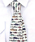 Cravate homme motif poisson de l'océan