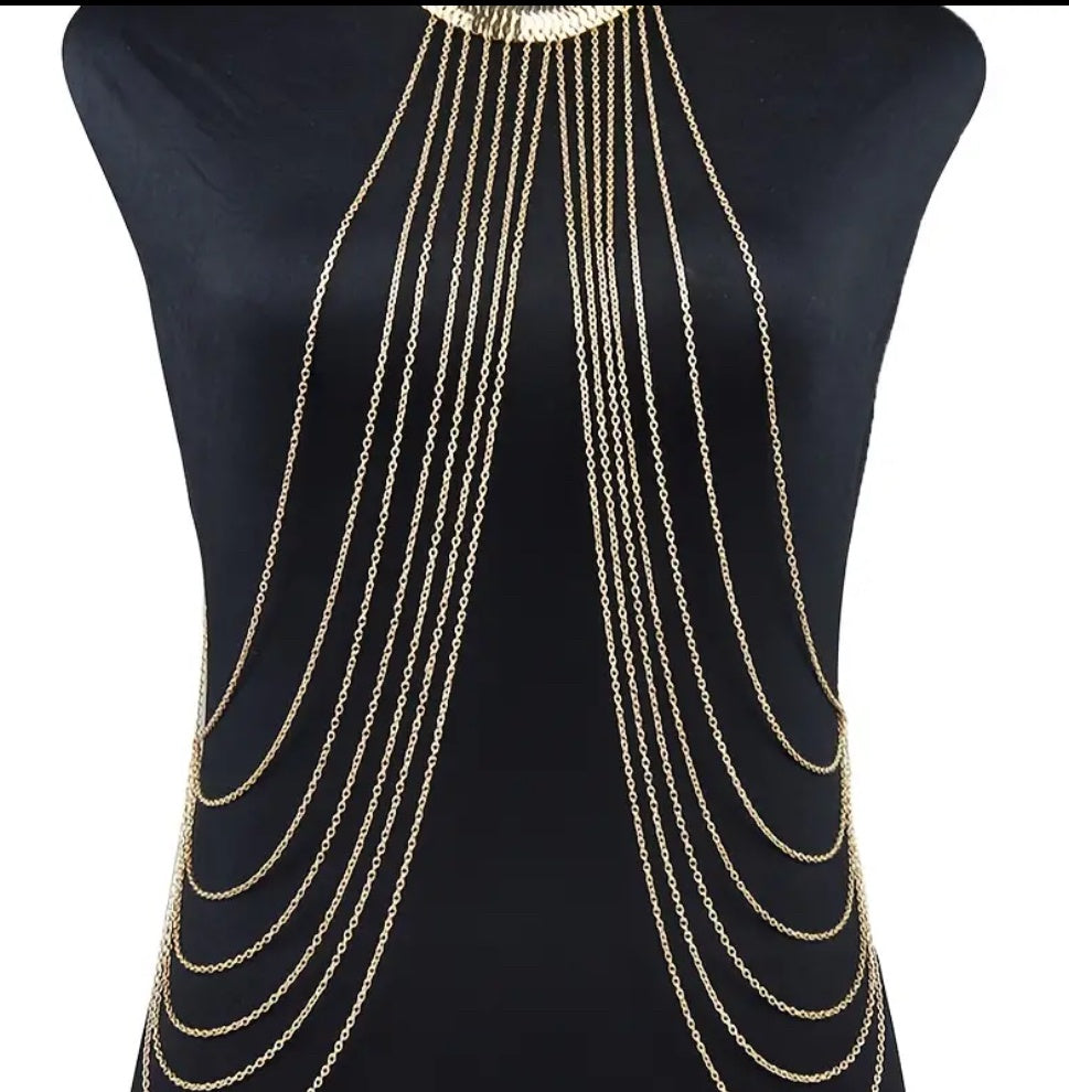 Gold body chain