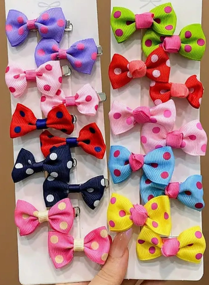 Dog and cat bow hair clips