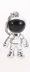 Porte-clés astronaute en argent