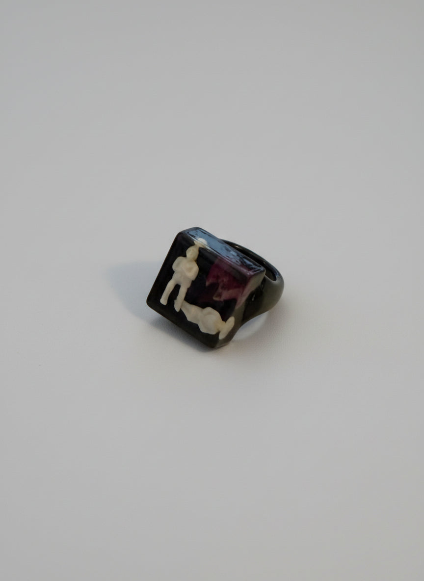 Midnight Diorama Handcrafted Resin Ring