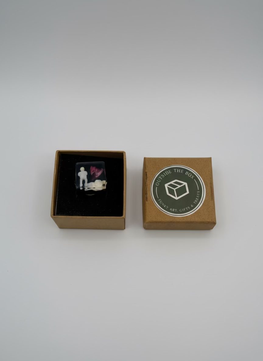 Midnight Diorama Handcrafted Resin Ring