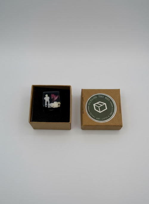 Midnight Diorama Handcrafted Resin Ring