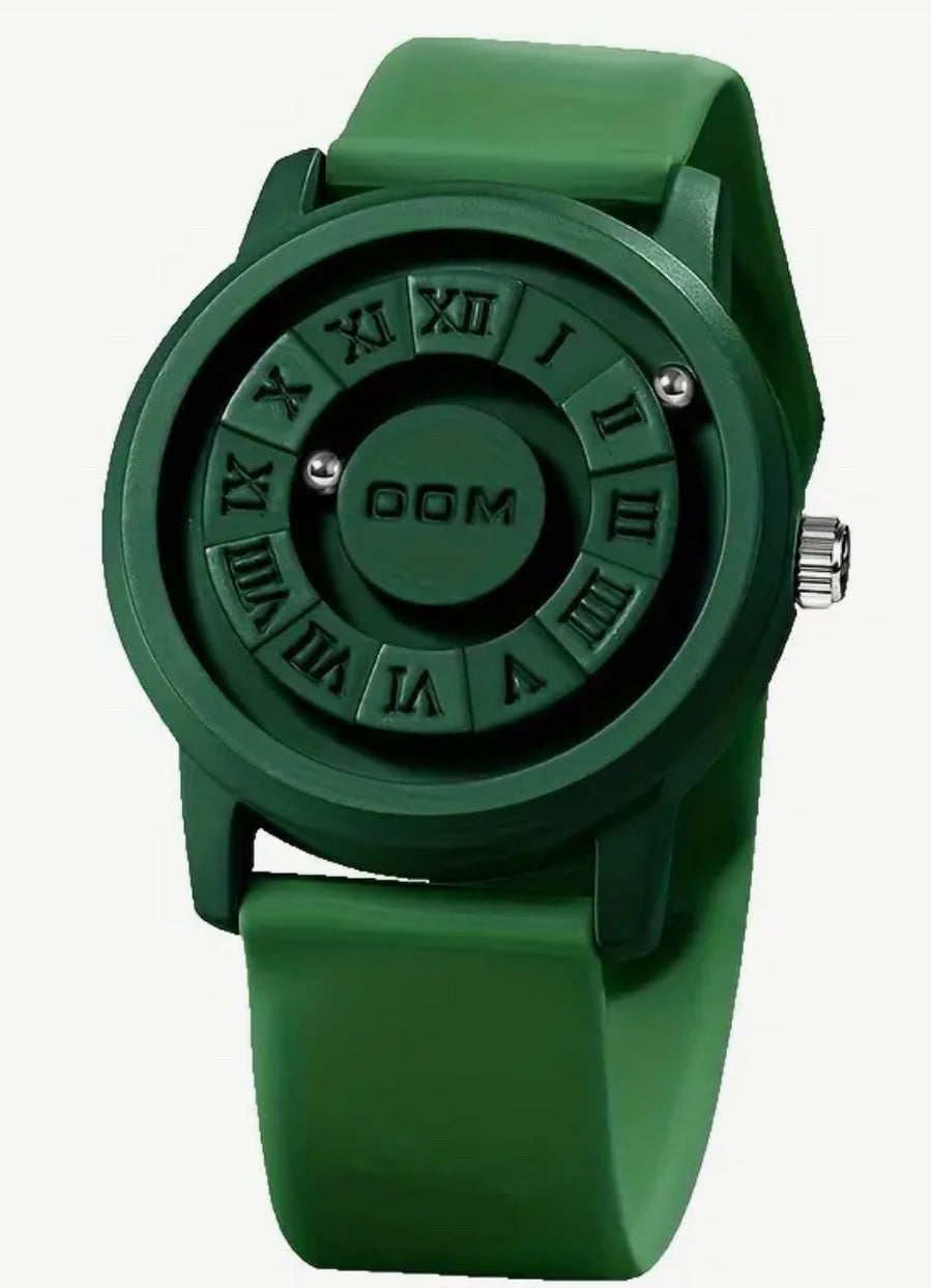 Montre homme en acier inoxydable à boules magnétiques