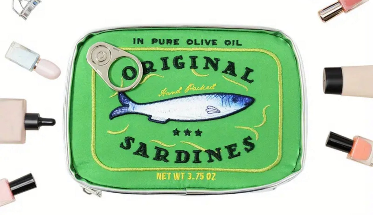 Sardines tin pouch bag (Green)