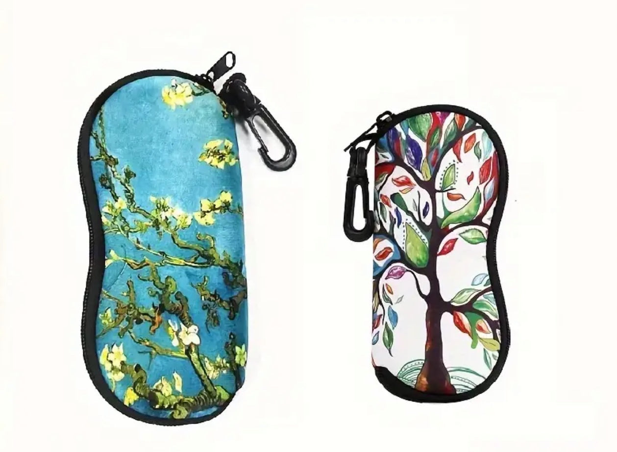 Soft glasses cases with clip ( 3 choices)