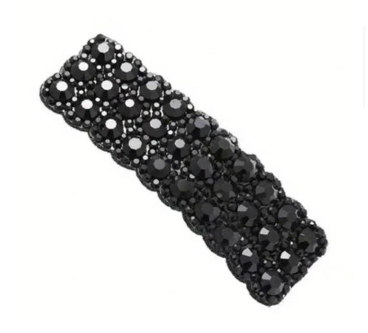 Black rhinestone hair clip