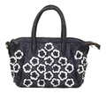 Sac à main en cuir véritable à motif floral