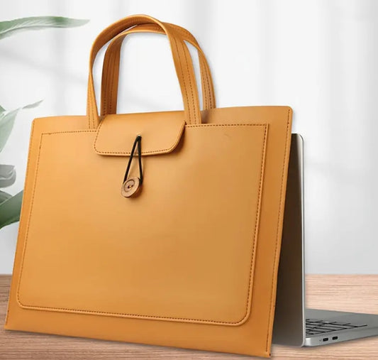 Tan laptop devices  bag