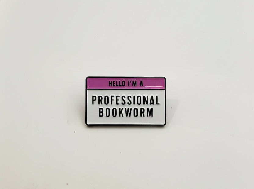 Professional Bookworm Enamel-Style Pin