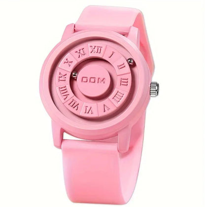 Pink Magnetic Balls  Stainless Steel Watch