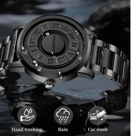 Black Magnetic Balls Stainless Steel Watch