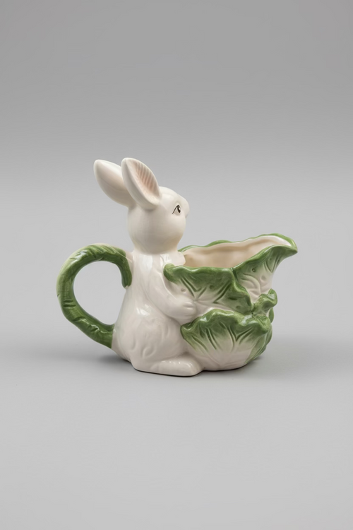 Ceramic Bunny & Cabbage Garden Jug