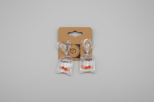 Goldfish in a Bag Earrings