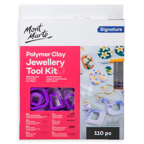 Polymer Clay Jewellery Tool Kit (110pc)