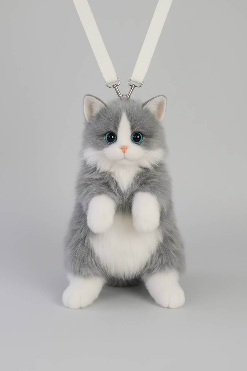 Ragdoll Cat Backpack - Grey