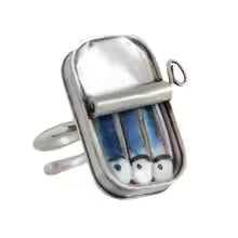 Fashionable Sardine Can Inspired Ring