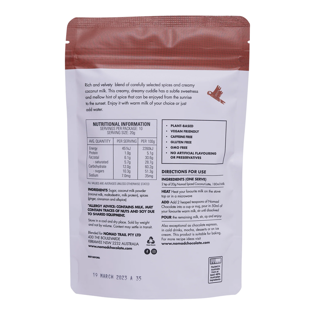 Nomad Spiced Coconut Latte 200g