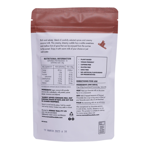 Nomad Spiced Coconut Latte 200g