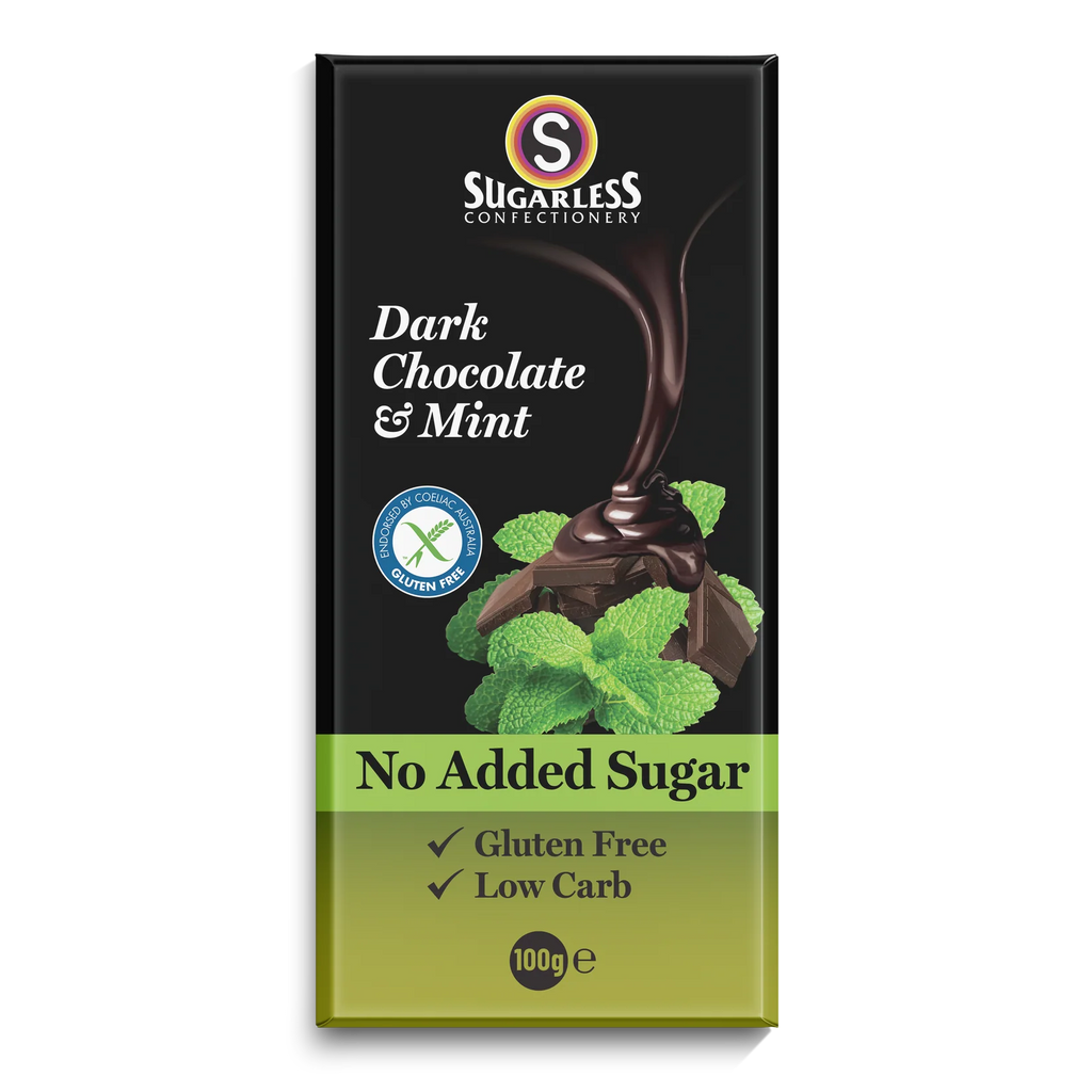 Sugarless No Added Sugar Stevia Gourmet Dark Chocolate Candy Bar (100 g)