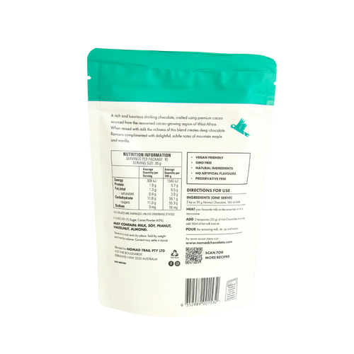 Nomad Hot Chocolate - West Africa 45% Dark 200g