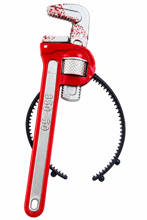 Halloween bloody pipe wrench headband