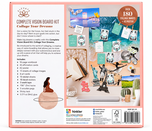 Back of Elevate Complete Vision Board Kit