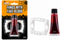 Halloween vampire fangs with fake blood kit