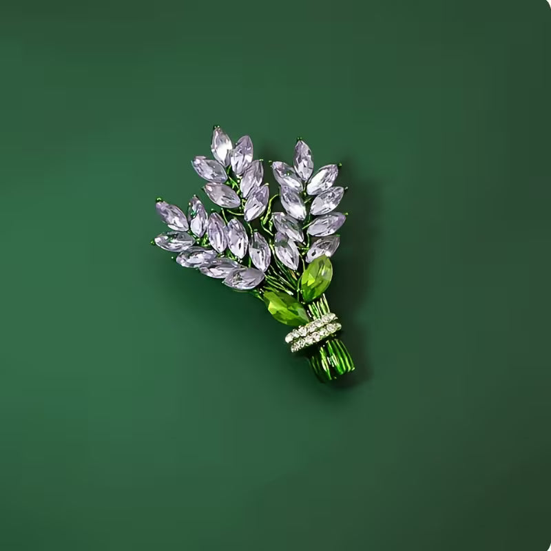 Purple Lavender Zirconia Brooch