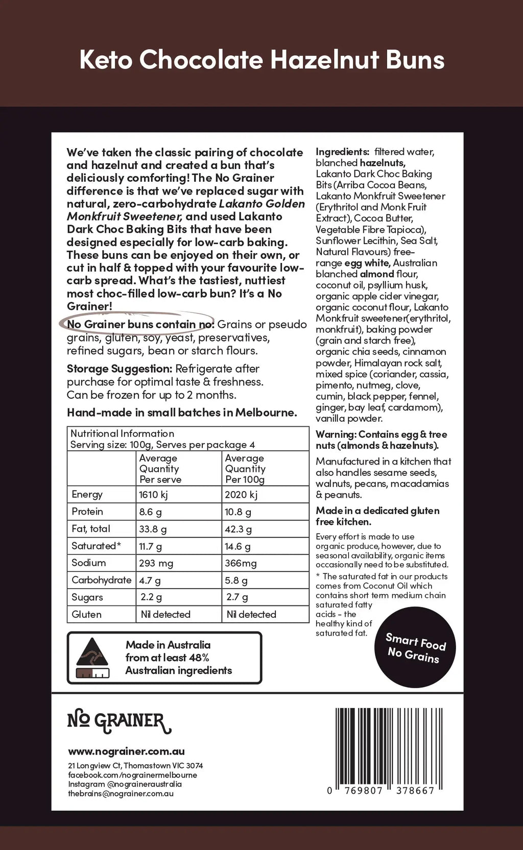 Low Carb Chocolate Hazelnut Buns