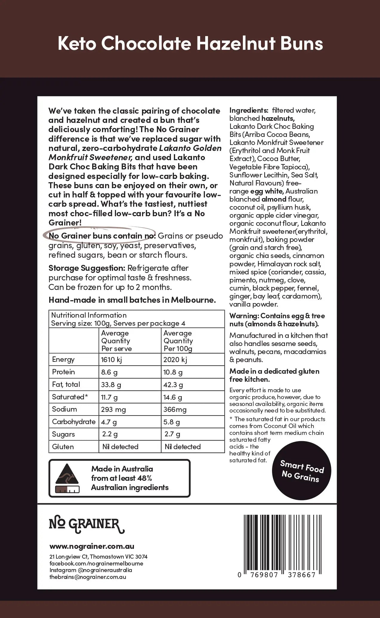 Low Carb Chocolate Hazelnut Buns