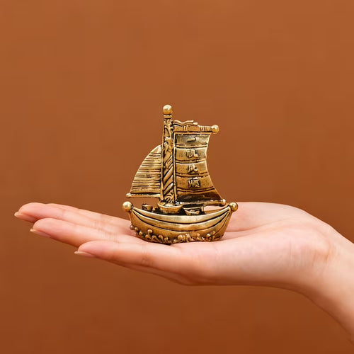 Brass "Smooth Sailing" Sailboat Ornament