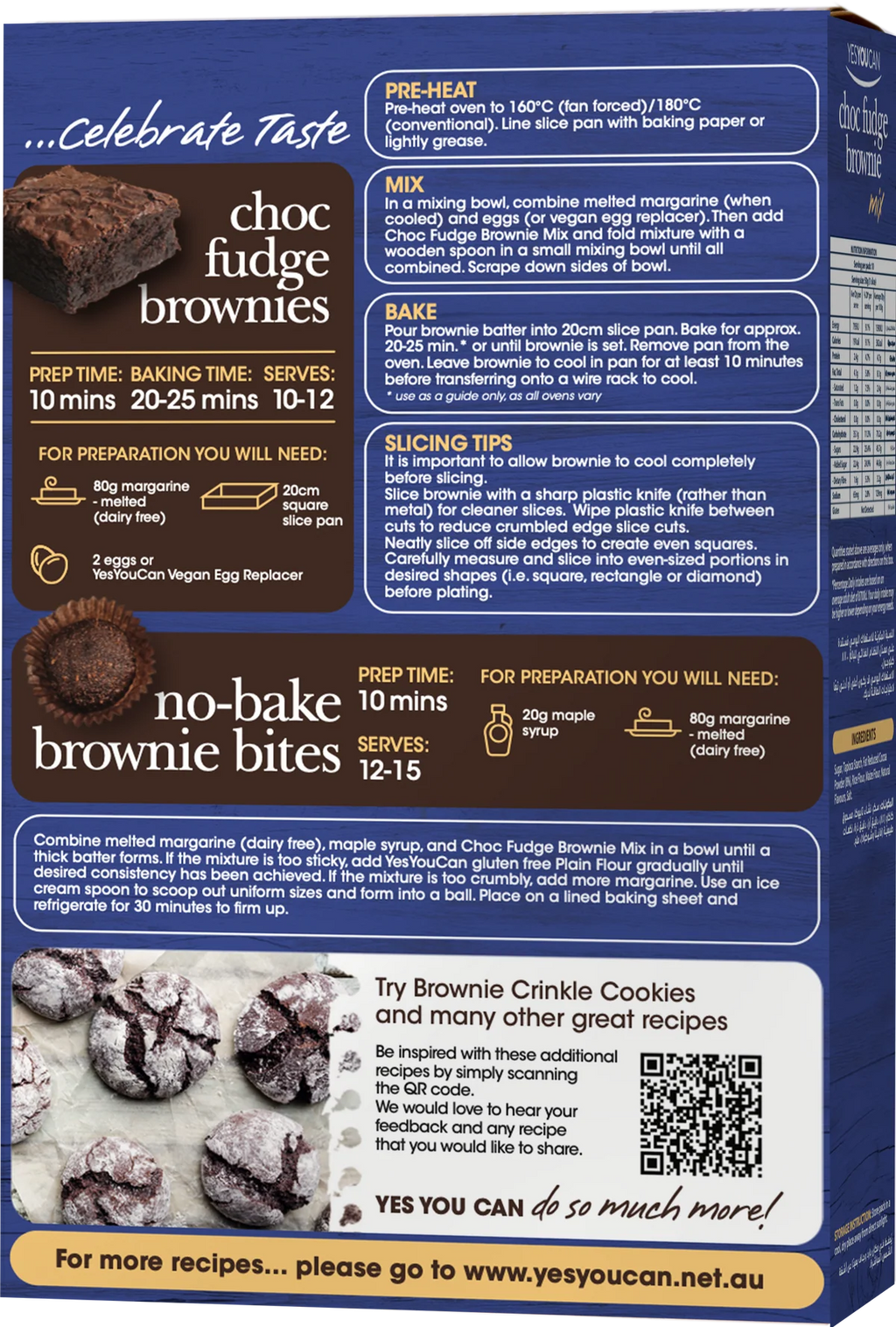 Choc Fudge Brownie Mix – Gluten & Dairy Free