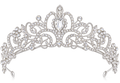Gold alloy tiara with clear white zirconia crystals