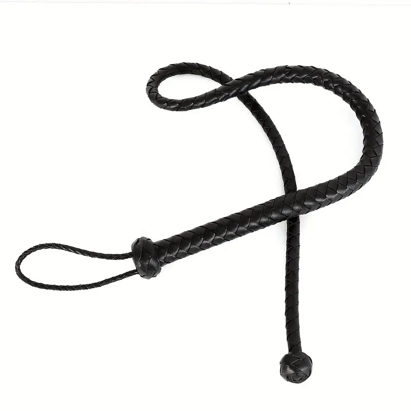 Braided Faux Leather Riding Whip