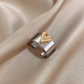Dual-Tone Heart Ring