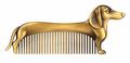 Dachshund shaped vintage-style metal comb