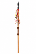 Decorative costume spear with multicoloured ribbons