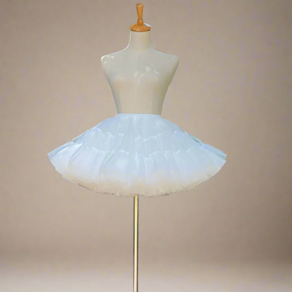Short White Layered Crinoline Petticoat