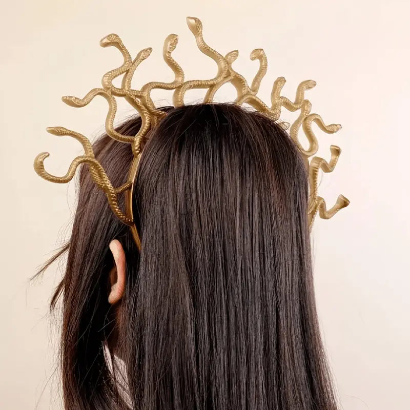 3D Snake Headband | Golden Medusa Cosplay Crown